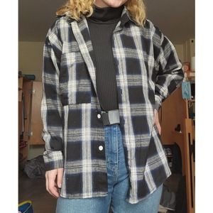 SHEIN boyfriend plaid